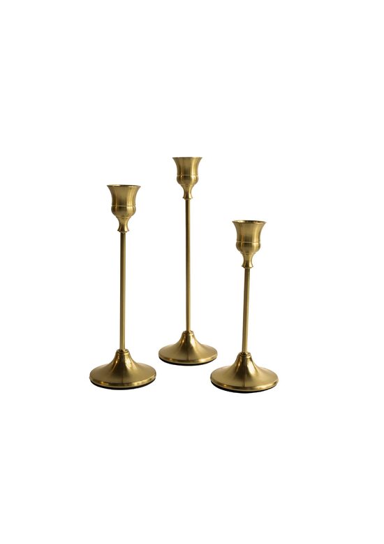 Misiņa svečturu komplekts, 3 gab