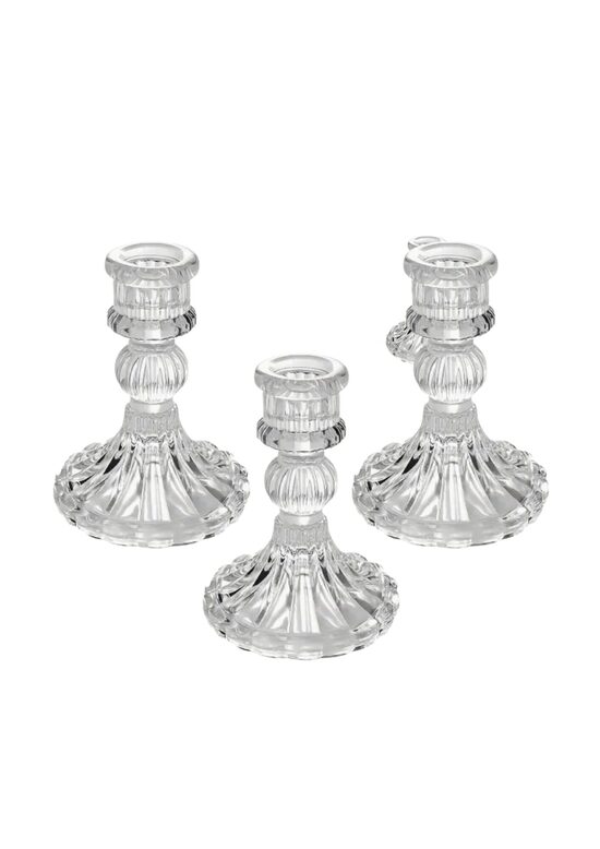 Stikla svečturu komplekts, 3 gab.
